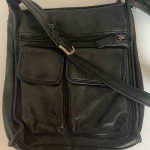 Fossil bag Black genuine leather